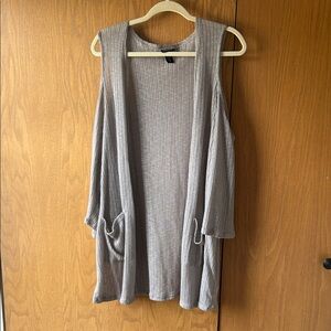 Torrid Size 4 Gray Cold Shoulder Cardigan